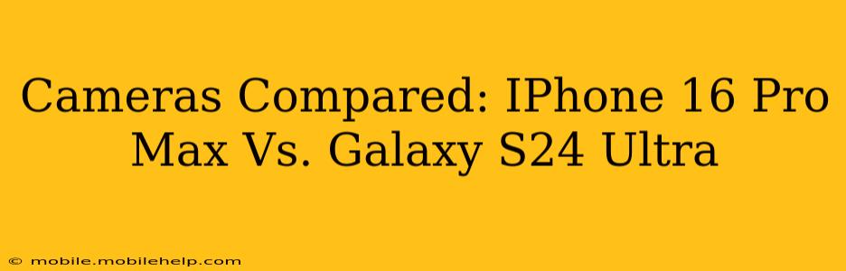 Cameras Compared: IPhone 16 Pro Max Vs. Galaxy S24 Ultra